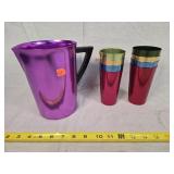 Vintage Alum Pitcher & Tumbler Set