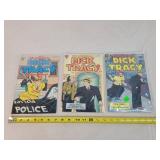3- Dick Tracy Comic Books - No 1,3,&4