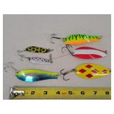 6- Fishing Spoons - 2 Blue Fox