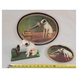 Victor Cast Iron Bank Repo, Plate & Tin