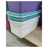 3- Sterlite 33 Gallon Storage Totes