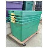 4- Sterlite 45 Gallon Storage Totes w/ Wheels