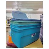 4- 33 Gallon Storage Totes