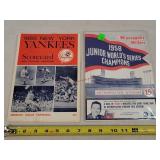 1958 MN & 1965 Yankees Sports Programs