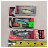 3 Rapala 3' - 3.5' Fishing Lures