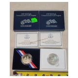 2- 2008 Comm. Bald Eagle Clad Half Dollars