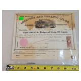 1865 stock certificate - Lockport and Venango Oil
