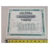 1903 Stock Certificate- Cuba Hardwood Company
