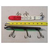 2- 9' Wooden Fishing Lures