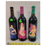 3- Norma Jeane Wine Bottles