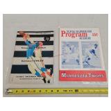 1961 Vikings / Colts & 1963 MN Twins Programs