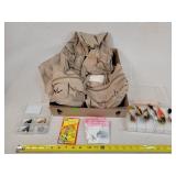 XXL Fishing Vest,  Spinner Baits & Tackle