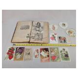 Antique Valentines & Adv. Booklet