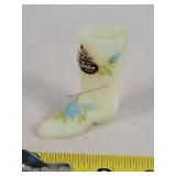 Vintage Fenton Boot- Uranium Glow 2.5't