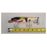 Vintage Jointed Pike Minnow Fishing Lure 7'