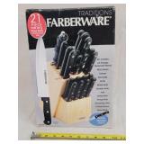 New Farberware 21pc Knife Set