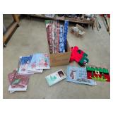 Big Box of Christmas Wrap, Bubble Lights, & Decor