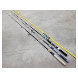 Walleye, Blue Falls, & Zebco Fishing Rods 74'