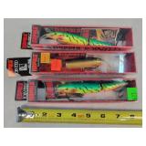 3 Rapala Floating 6' Fishing Lures