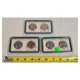 3- 1999 & 2000 $1 US Coin Sets