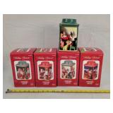 4- Coca-Cola Stoneware Canisters 7' Tall
