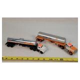 2- Winross 1/64 Advertising Tanker Semi's