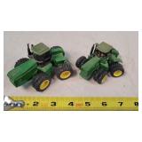 2- 1/64 Played John Deere 4WD Tractors