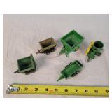 5- Played 1/64 John Deere Farm Toys