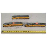 3- HO Union Pacific SD60M diesel locomotives