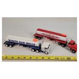 2- Winross 1/64 Advertising Tanker Semi's