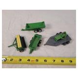 4- Played 1/64 John Deere Farm Toys