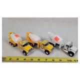 3- 1/64 Mack / Greenlight Played Cement Trucks