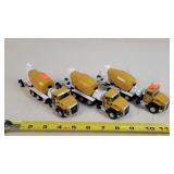 3- DM 1/64 Cat Cement Trucks - Diecast