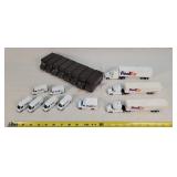 HO FedEx & 1/64 UPS Vehicles (18 Pieces)