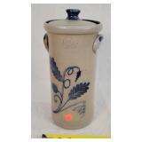 Rowe Pottery Salt Glazed Canister 12"t