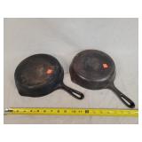 2- No 6 Cast Iron Skillets