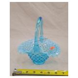 Fenton Blue Opalescent 6" Basket