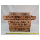 Delco-Light Battery Wooden Box 26"w