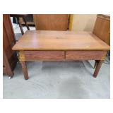Vintage Oak Coffee Table no Drawers - 25x42