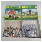 2- 1k Piece John Deere Open Box Puzzles