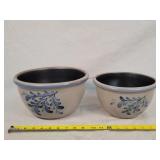 Rowe Pottery Salt Glazed Stacking Bowls 9-11"