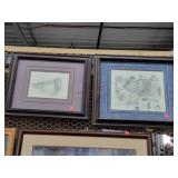 2- Barkey Sketched Duck Pictures - 18x22