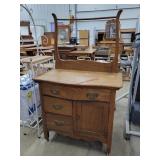 Vintage Solid Oak Dry Sink