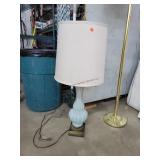 Vintage glass lamp 36" H, glass cracked