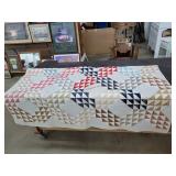 Vintage Hand Quilted Quilt - 66x82