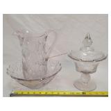Strawberry Design Pitcher & Bowl Set & Candy Dish