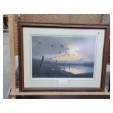 Evening Flight - Mallards by Les Kouba 27x34