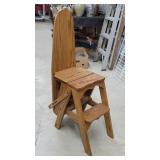 Oak 3 In 1 Ironing Board, Chair, & Step Ladder
