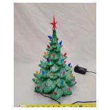 16" Ceramic Christmas Tree - Homemade Lights
