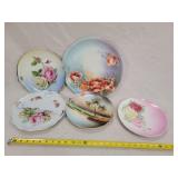 5- Vintage Hand Painted Plates